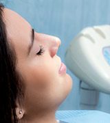 Relaxed woman in dental chair