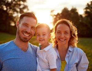 Family smiling