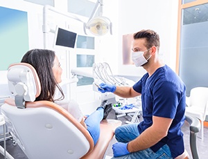 Woman at the dental office