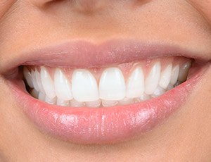 Closeup of healthy teeth and gums