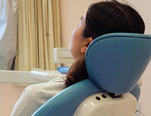 Patient in dental chair