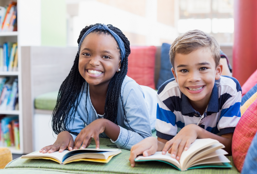 Kids reading books